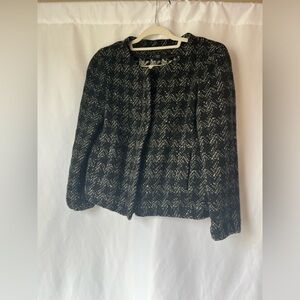 J. Crew Collection black and white wool tweed jacket - excellent condition!